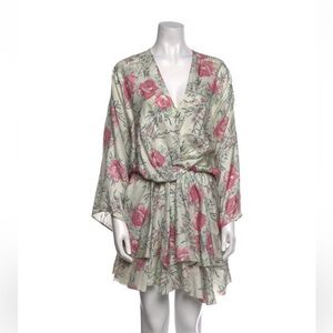 Floral Pink and Green Silk Zadig & Voltaire Dress